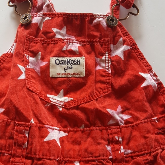 ☆☆ 3 for $ 21 Oshkosh Bgosh red /white girls stars - Picture 2 of 5